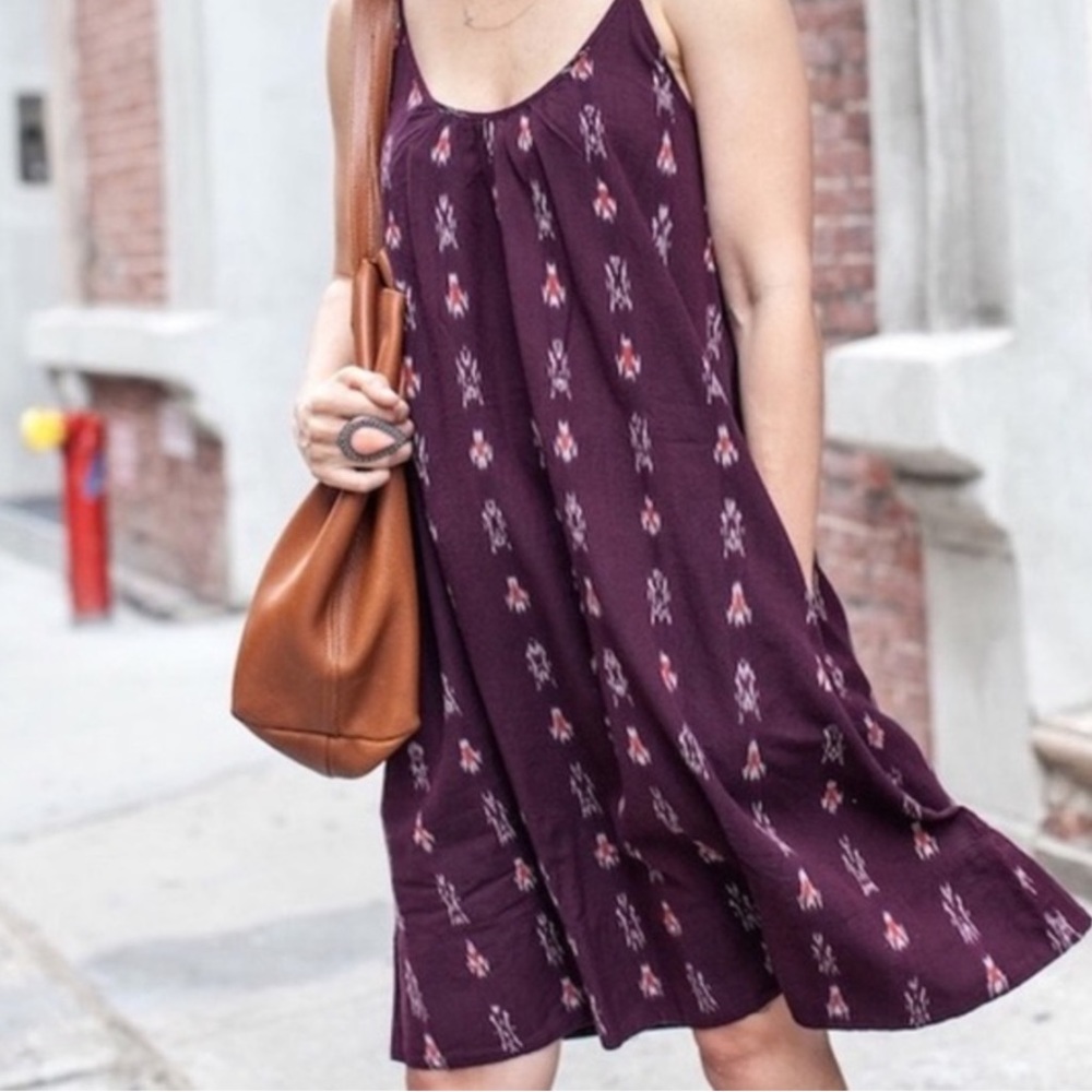 Madewell | Backyard Sundress Aztec Pocket Dress Spaghetti Strap Tank Flow Boho